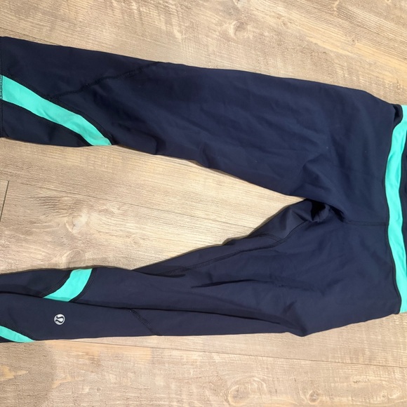 lululemon athletica Other - lululemon athletica navy and Mint cropped Leggings